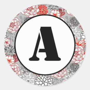 Christmas Floral - Circle Sticker