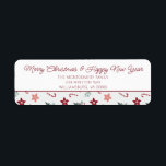 Christmas Floral Country Add Name Address Label<br><div class="desc">Christmas Floral Country Add Name Return Address Labels  - Labels feature festive poinsettias,  candy canes and winter greenery. You can easily personalise your labels with your name and return address information.  What a lovely touch for your gift giving this holiday season. Labels are part of a collection.</div>