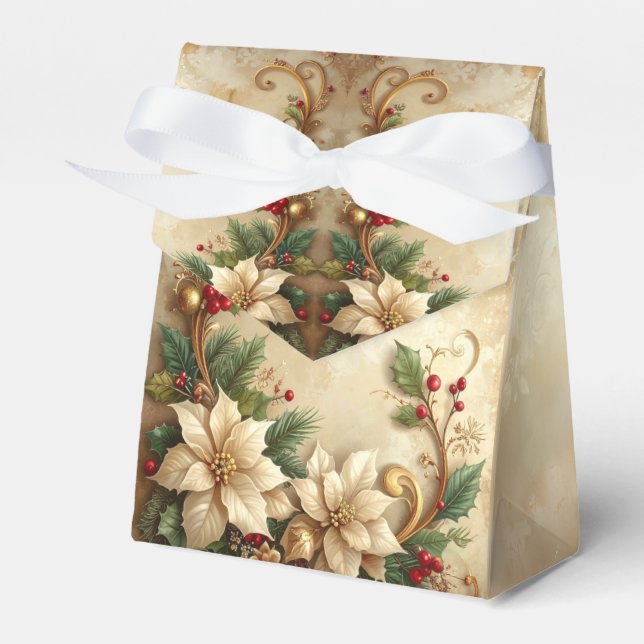 Christmas Floral Holiday Gift Box (Front Side)