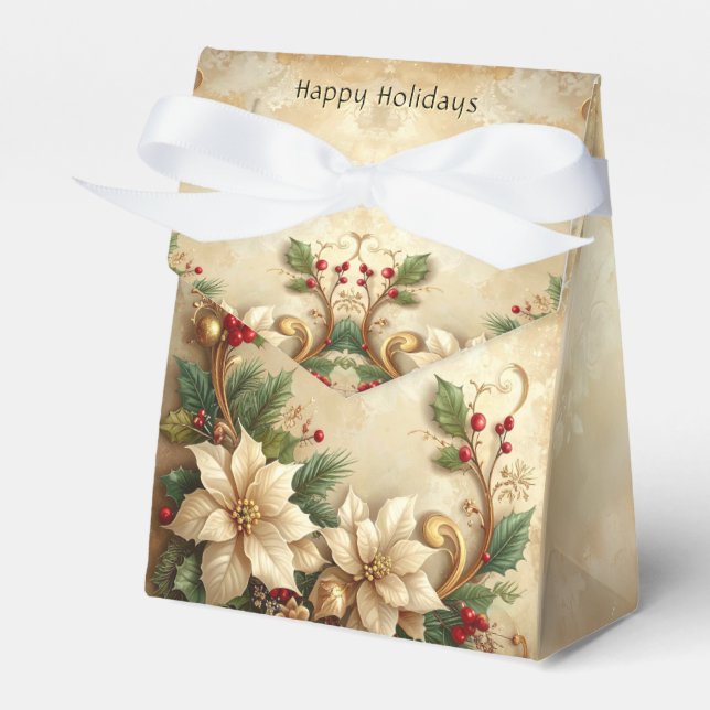 Christmas Floral Holiday Gift Box (Front Side)