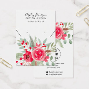 Christmas floral jewellery earring necklace displa