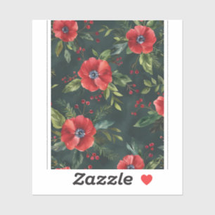 Christmas Floral Pattern Digital Art