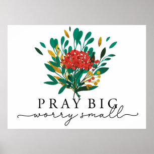 Christmas Floral Prayer Motivational Poster