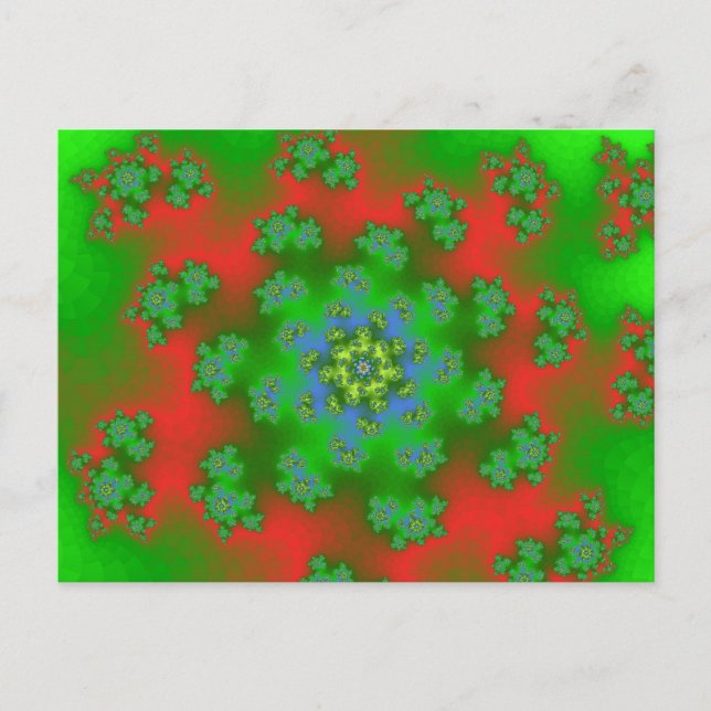 Christmas Floral Sprinkles Holiday Postcard (Front)