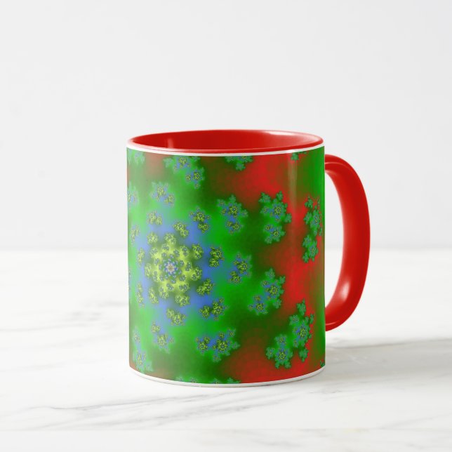 Christmas Floral Sprinkles Mug (Front Right)