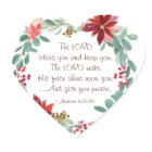 Christmas Floral The Lord Bless You Bible Verse