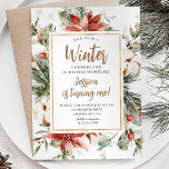 Christmas Floral Winter Onederland Birthday Invitation<br><div class="desc">Christmas Floral Winter Onederland Birthday Snowflakes invitation</div>