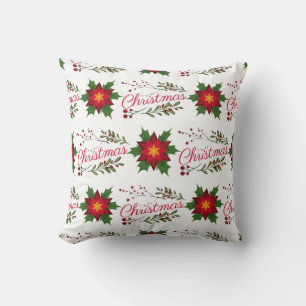 Christmas floral wreath winter pattern floret holi cushion