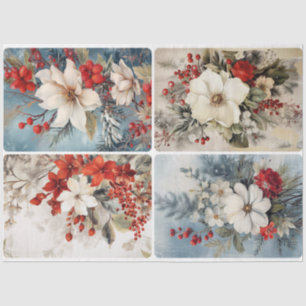 Christmas Florals Tissue Paper