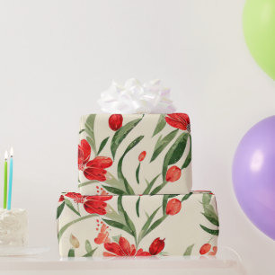 Christmas Florals Wrapping Paper