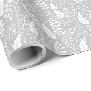 Christmas Flourish Christmas Art Holly Leaf Print  Wrapping Paper