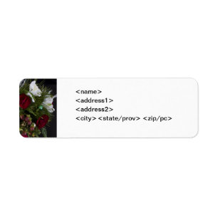 Christmas Flower Arrangement Avery Label