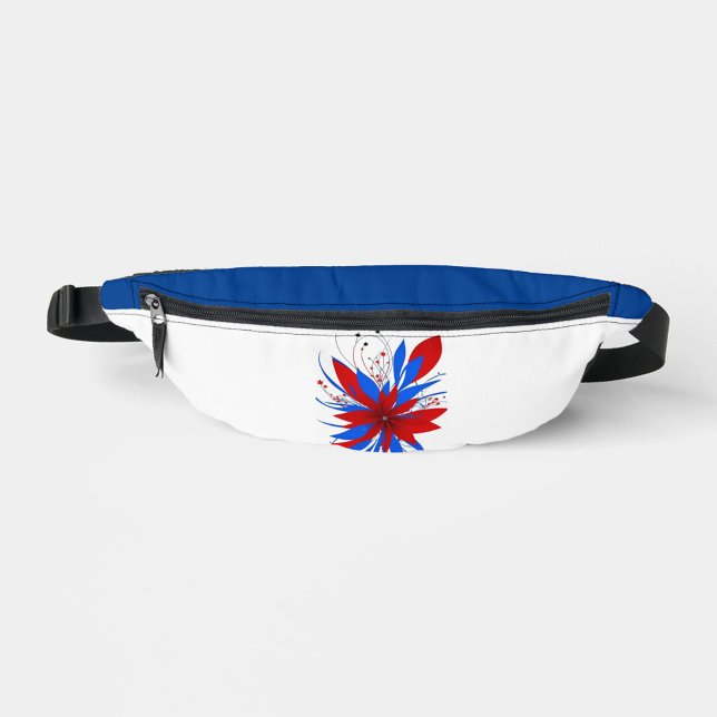 Christmas Flower  Bum Bags (A digital illustration of a stylized flower arrangement on a white background.)
