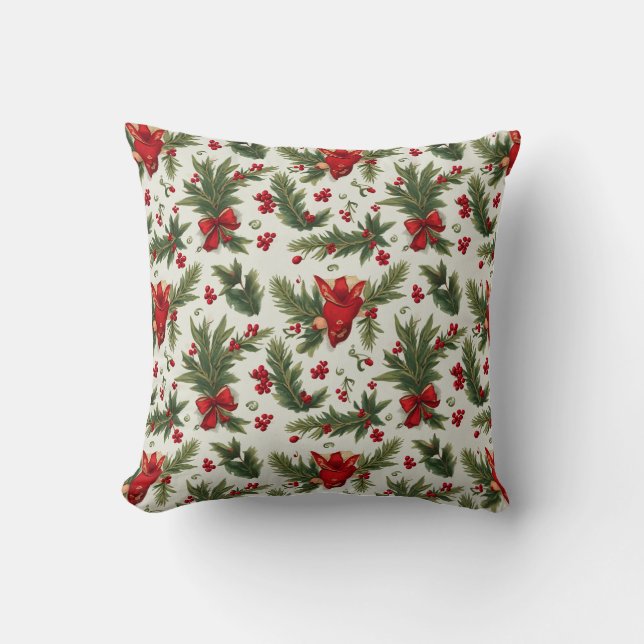 christmas flower cushion pillow (Front)