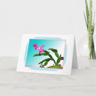 Christmas Flower Logo Holiday Card