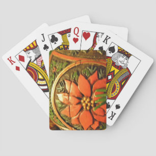 Christmas Flower Playing Cards