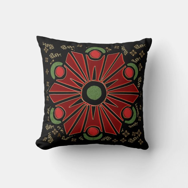 Christmas Flower (Square Accent Pillow) Cushion (Front)