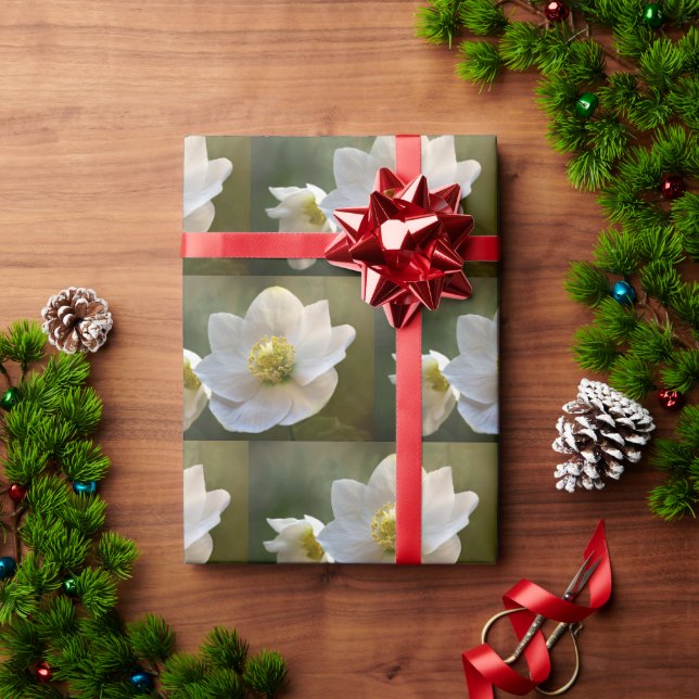 Christmas Flower Wrapping Paper (Holiday Gift)