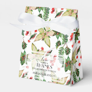 Christmas Flowers and Berries Favour Box