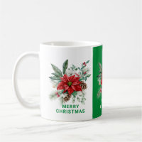 Christmas flowers Bouquet Merry Christmas Text 2