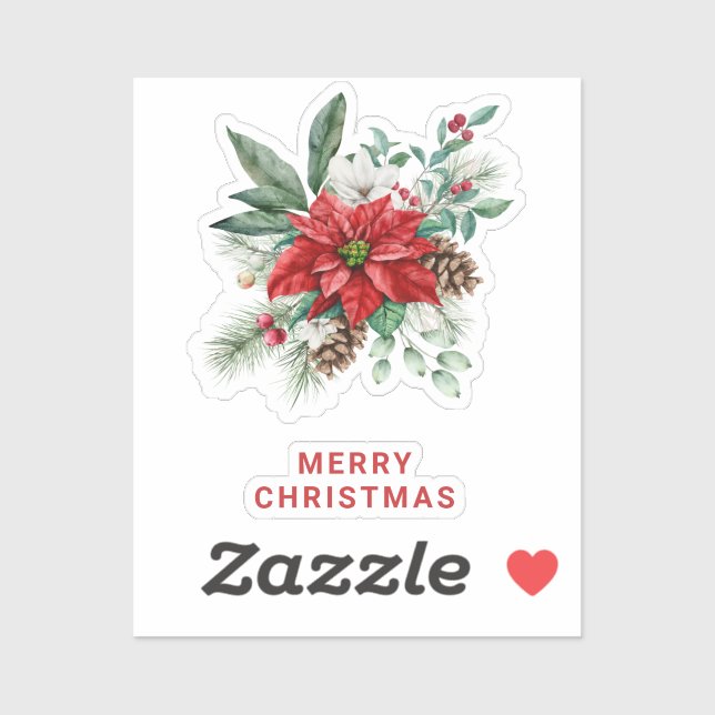 Christmas flowers Bouquet Red And White (Sheet)
