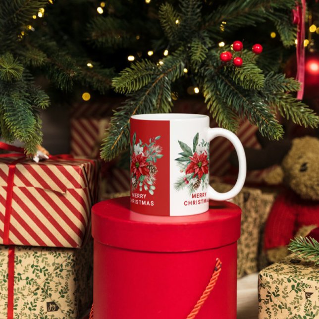 Christmas flowers Bouquet Red And White Coffee Mug (Creator Uploaded)