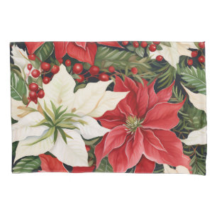 Christmas Flowers Pillowcase