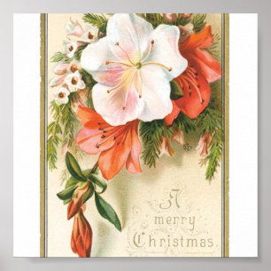 Christmas Flowers Poster