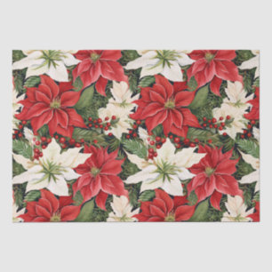 Christmas Flowers Tissue Paper