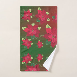 Christmas Flowers Towel Set