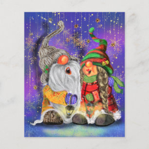 Christmas Flyer Couple Gnomes Singing Fun