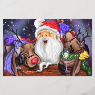 Christmas Flyer Santa and Reindeers Fun