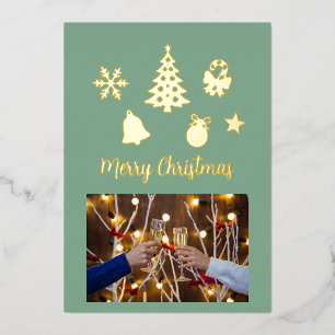 Christmas Foil Photo Postcard, Foil Postcard