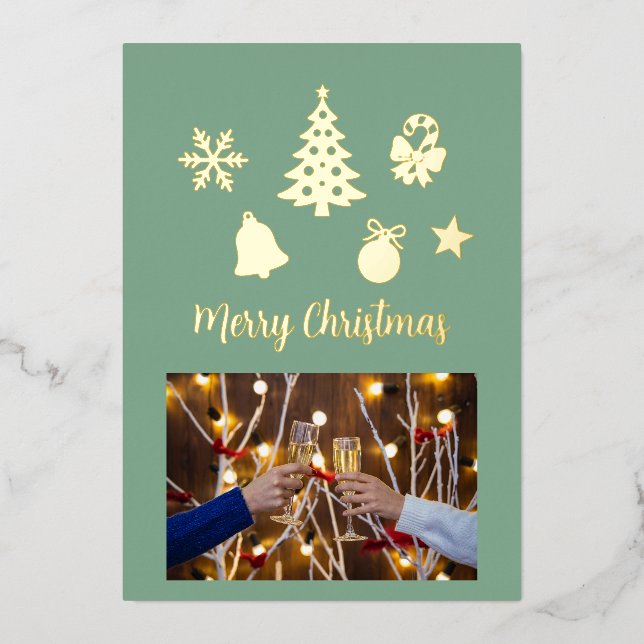 Christmas Foil Photo Postcard, Foil Postcard (Front)