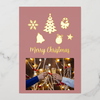 Christmas Foil Photo Postcard, Foil Postcard