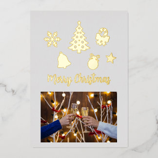 Christmas Foil Photo Postcard, Foil Postcard