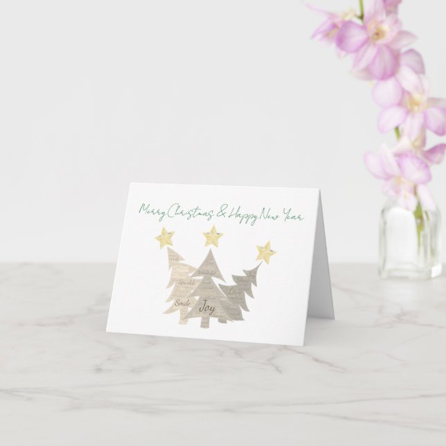 Christmas Folded Greeting Card (Orchid)