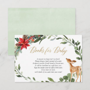 Christmas foliage baby deer book request insert