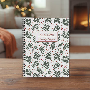 Christmas Foliage Family Recipe Notebook