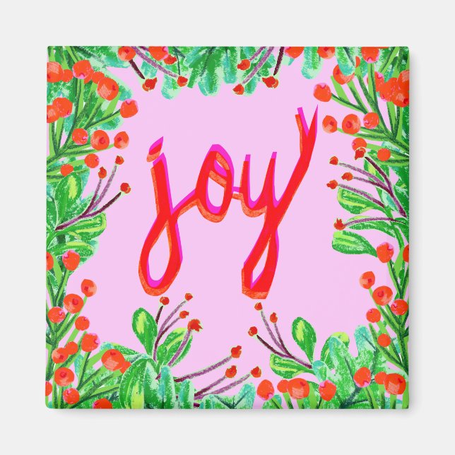 Christmas Foliage - Joy Magnet (Front)