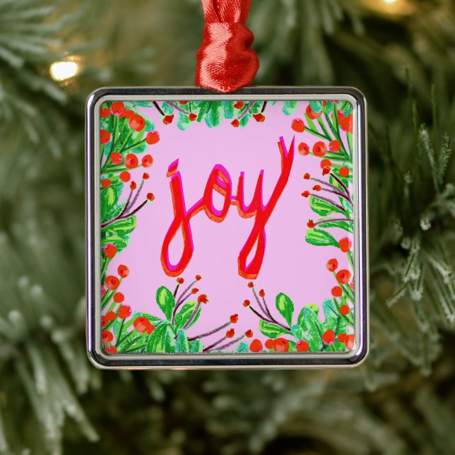 Christmas Foliage - Joy Metal Tree Decoration (Tree)