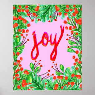 Christmas Foliage - Joy Poster