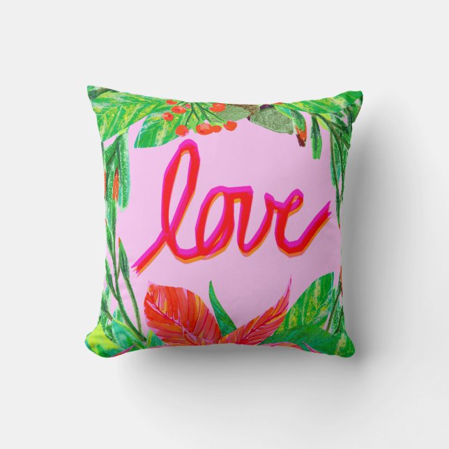 Christmas Foliage - Love Cushion (Front)