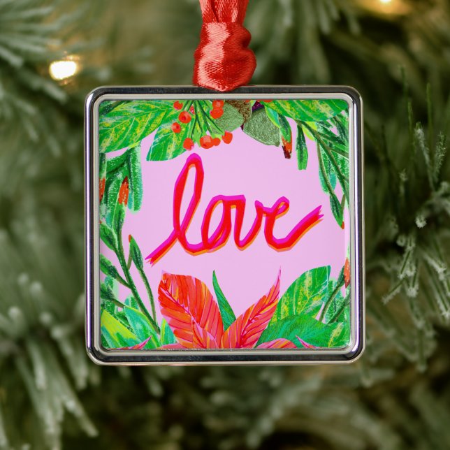Christmas Foliage - Love Metal Tree Decoration (Tree)