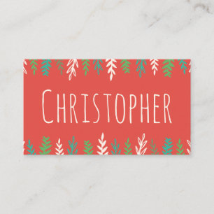 Christmas Foliage Place Card