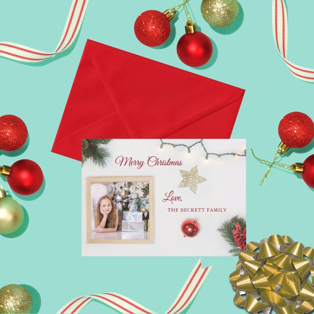 Christmas Foliage & String Lights Holiday Photo (Creator Uploaded)