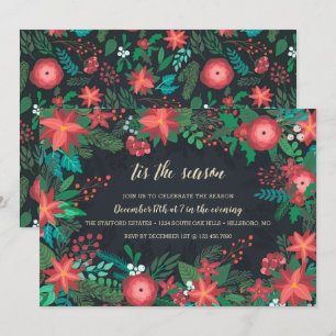 Christmas Foliage Tis the Season Holiday Party Invitation