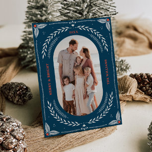 Christmas Folk Art Holiday Photo Card