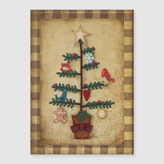 Christmas | Folk Art Tree and Felt Ornaments (Front)