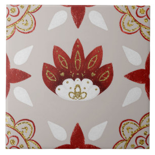 Christmas Folk Nordic Art Tile